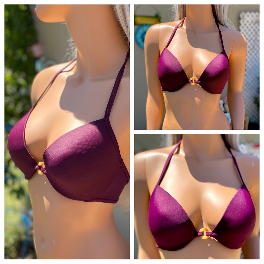 V.Secret Push-Up Triangle Halter String Bikini Top - image 3